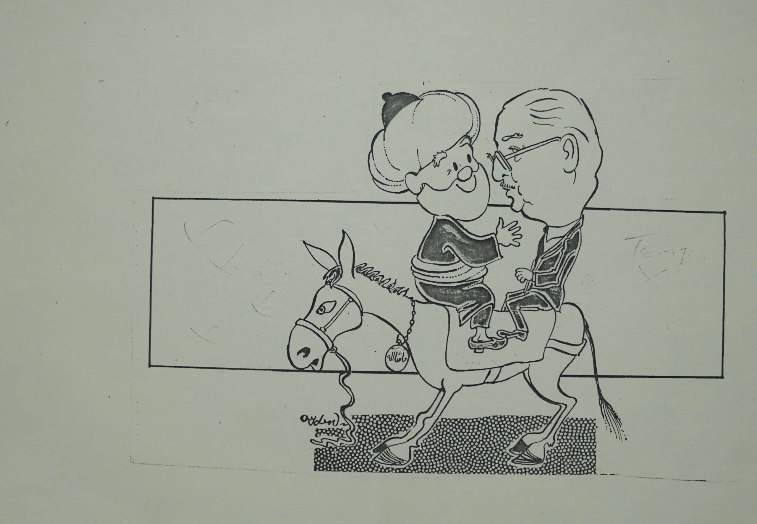 Burhan Felek-Nasrettin Hoca Karikatürü